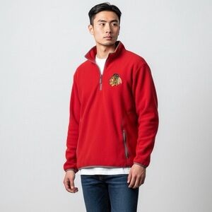 Chicago Blackhawks Antigua 100% Polyester Quarter-Zip Pullover Jacket Size XXL